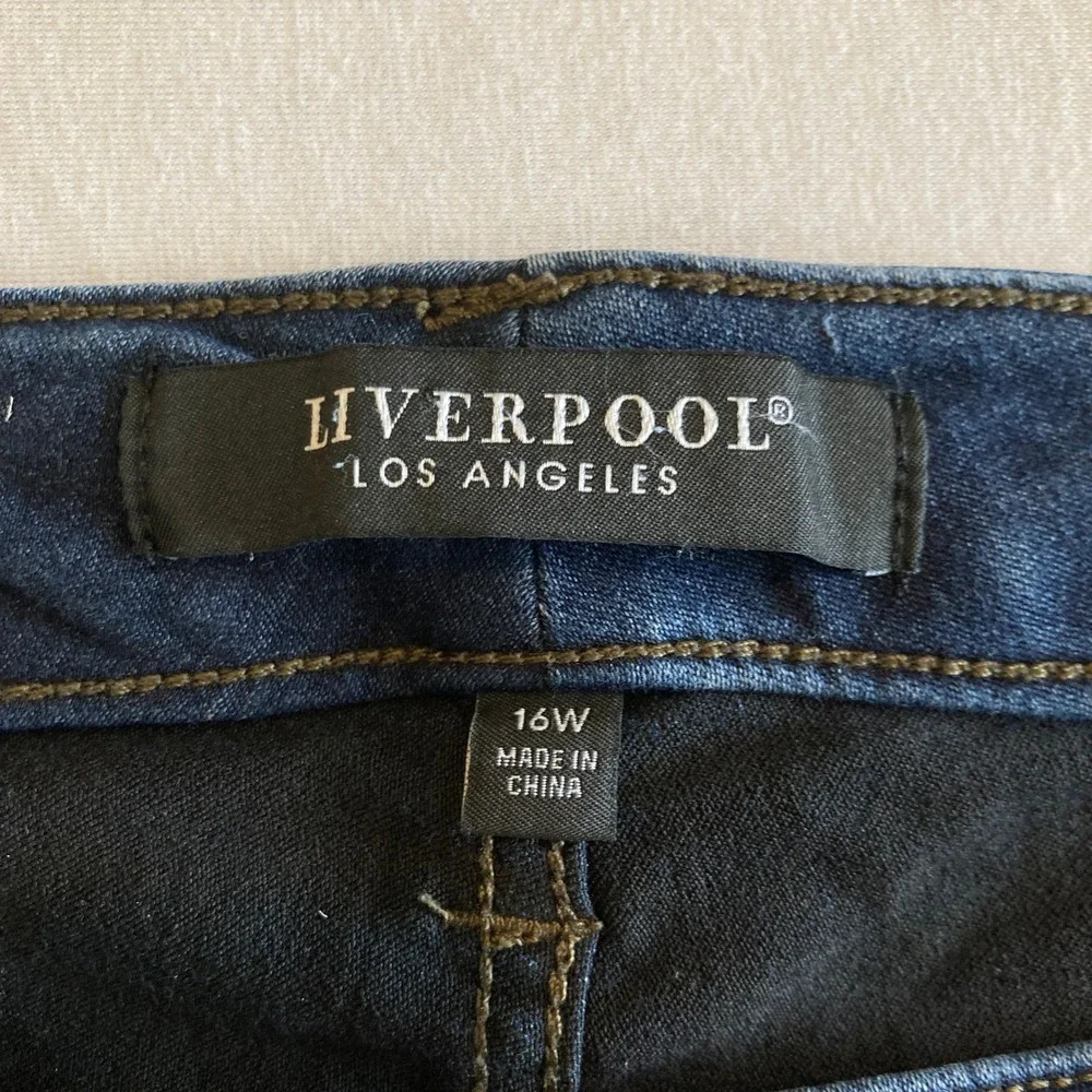 Liverpool Jeans Women 16W (38x30) Plus Size Dunmore Dark Blue LY4000F64 Stretch